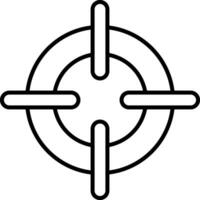 Zielliniensymbol vektor