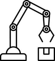 Symbol für Roboterarmlinie vektor