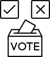 rösta ja linje ikon vektor