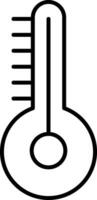 Symbol für die Temperaturlinie vektor