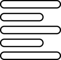 horizontal links ausrichten Linie Symbol vektor