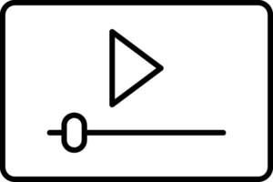 video marknadsföring linje ikon vektor