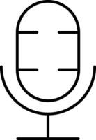 Podcast-Liniensymbol vektor