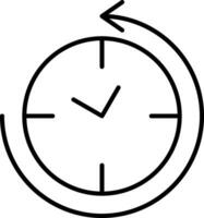 Anti im Uhrzeigersinn Linie Symbol vektor