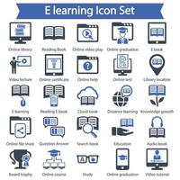 E-Learning-Icon-Set vektor