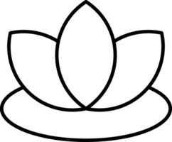 Symbol für die Lotuslinie vektor