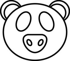 Symbol für Panda-Linie vektor