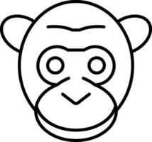 Symbol für die Gorilla-Linie vektor