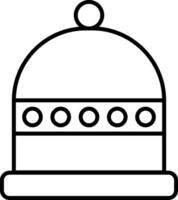 Beanie-Linie-Symbol vektor