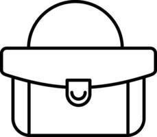 Frau Tasche Symbol Leitung vektor