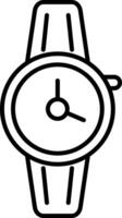 Symbol für die Armbanduhr-Linie vektor