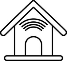 Symbol für Smart-Home-Linie vektor