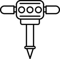 Presslufthammer Liniensymbol vektor