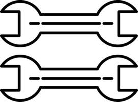 Symbol für die Schraubenschlüssellinie vektor