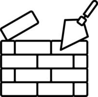 Brickwall-Liniensymbol vektor