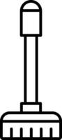 golvmopp linje ikon vektor
