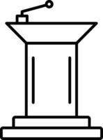 podium linje ikon vektor
