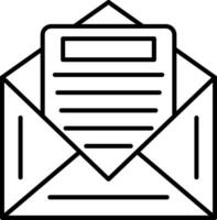 Symbol für die E-Mail-Leitung vektor