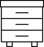 Symbol für Schubladenlinie vektor