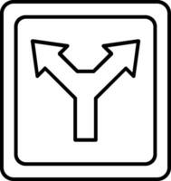 divergieren Linie Symbol vektor