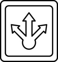 Wege Linie Symbol vektor