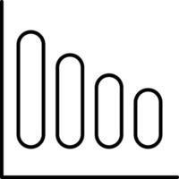 stapeldiagram linjeikon vektor