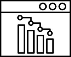 Webbrowser-Liniensymbol vektor