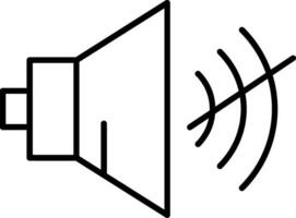 Nein Lautsprecher Linie Symbol vektor