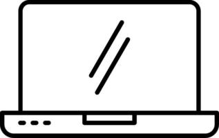 Laptop-Liniensymbol vektor
