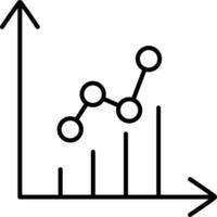 graf linje ikon vektor