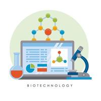 bioteknologisk bärbar dator vektor