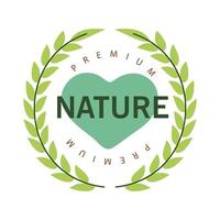 Premium-Naturlabel vektor