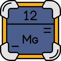 magnesium linje fylld ikon vektor