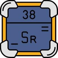 Strontium Linie gefüllt Symbol vektor