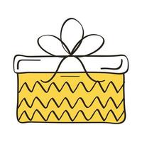 gelbe Geschenkbox vektor