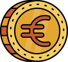 Euro-Linie gefülltes Symbol vektor