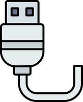 USB Linie gefüllt Symbol vektor