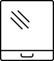 Tablet-Liniensymbol vektor