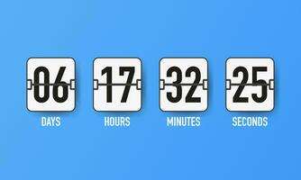 nedräkning timer. klocka disken. mekanisk resultattavlan. vektor mall för din design.