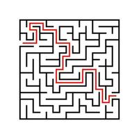 abstraktes Labyrinth. Spiel für Kinder. Puzzle für Kinder. Labyrinth Rätsel. Vektor-Illustration vektor