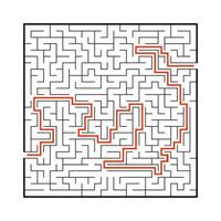 schwieriges großes Labyrinth. Spiel für Kinder und Erwachsene. Puzzle für Kinder. Labyrinth Rätsel. den richtigen Weg finden. flache Vektorillustration. vektor