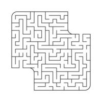 abstraktes Labyrinth. Lernspiel für Kinder. Puzzle für Kinder. Labyrinth Rätsel. den richtigen Weg finden. Vektor-Illustration. vektor