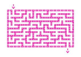 abstraktes Labyrinth. Spiel für Kinder. Puzzle für Kinder. Labyrinth Rätsel. den richtigen Weg finden. Farbe-Vektor-Illustration. vektor