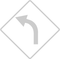 Scharf Kurve voraus Straße Zeichen vektor
