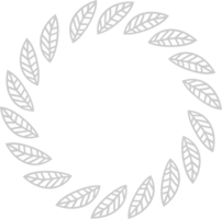 dekoration ram cirkel blad vektor