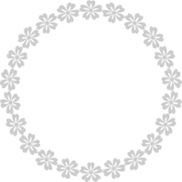 Dekoration Rahmen Kreis Blume vektor