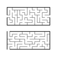 eine Reihe von Labyrinthen. Spiel für Kinder. Puzzle für Kinder. Labyrinth Rätsel. den richtigen Weg finden. Vektor-Illustration. vektor