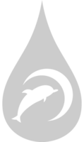 Wasser Logo Tropfen Delphin vektor