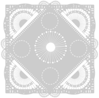 quadratisches Vintage Deckchen vektor