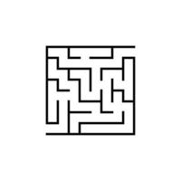 abstraktes Labyrinth. Spiel für Kinder. Puzzle für Kinder. Labyrinth Rätsel. Vektor-Illustration. vektor